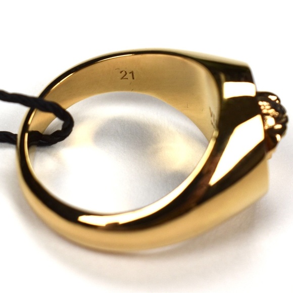 NWT VERSACE Gold Red Medusa Logo Ring - Picture 8 of 10